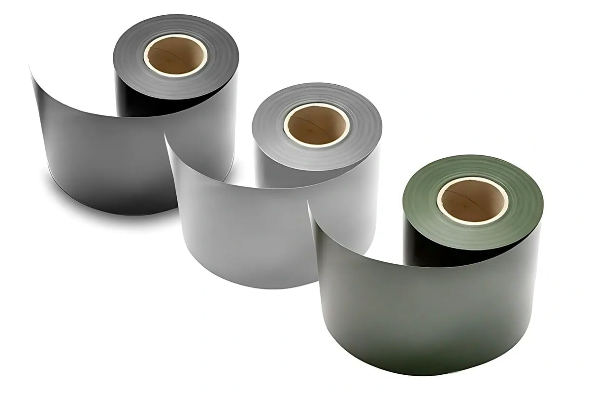 Sichtschutzstreifen für Doppelstabmattenzaun aus Hart-PVC, 35 m Rollen in Moosgrün, Anthrazit und Silber