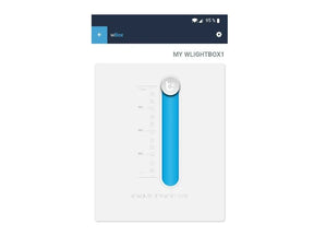 App-Ansicht mit Schieberegler zum Dimmen der LED-Zaunbeleuchtung