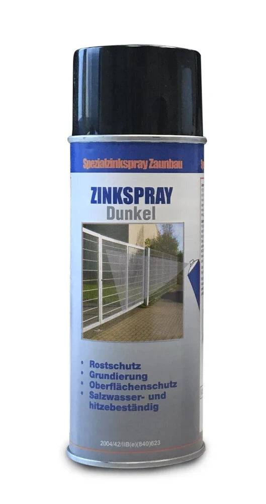 Zinkspray 400 ml Dunkel Spraydose für Schnittkanten am Doppelstabmattenzaun